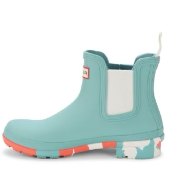 Hunter Chelsea Short Rubber Boots - color Seafoam sz 10 US - Picture 9 of 15